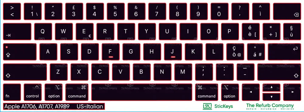 SticKeys® for Apple Macbook Pro A1706, A1707, A1989