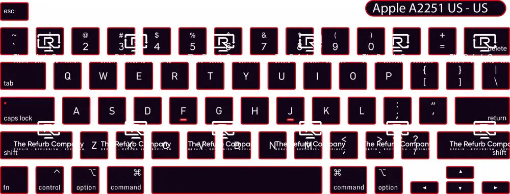SticKeys® for Apple Macbook Pro 16,2 A2251