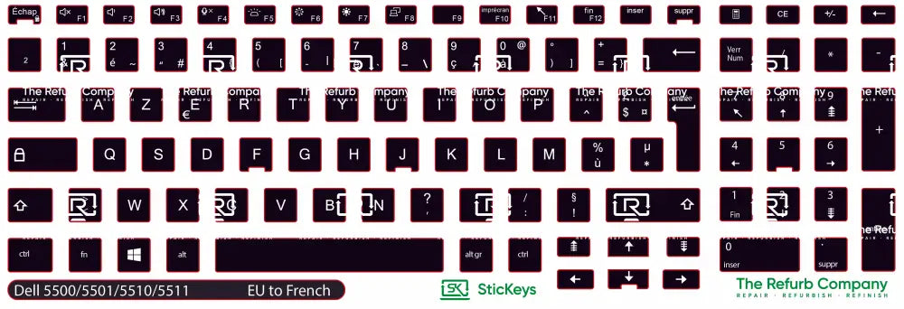 SticKeys® for Dell Latitude 5500,Dell 5501, 5510, 5511