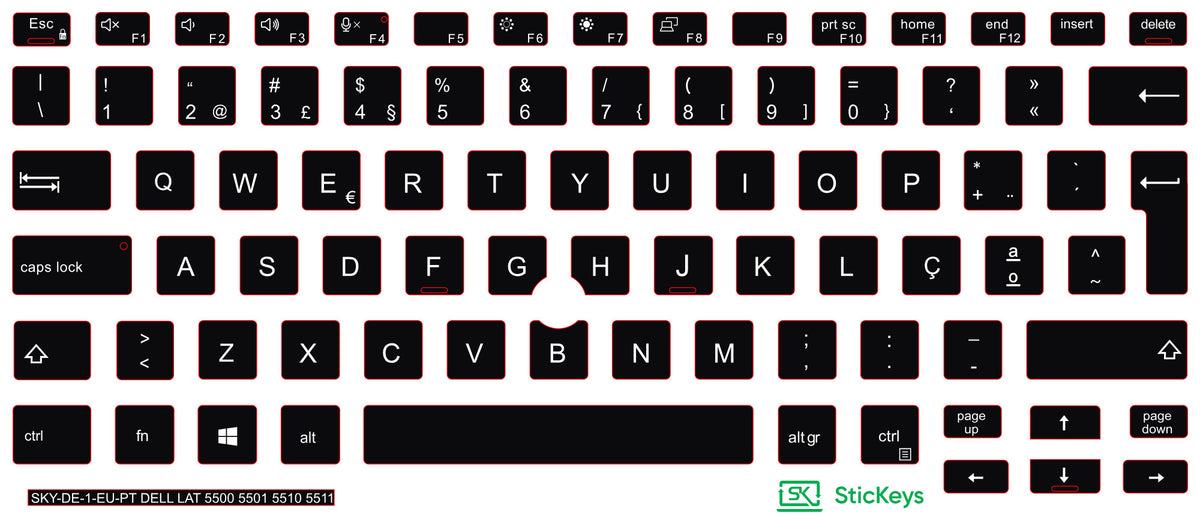 SticKeys for Dell Latitude 5500, 5501, 5510, 5511