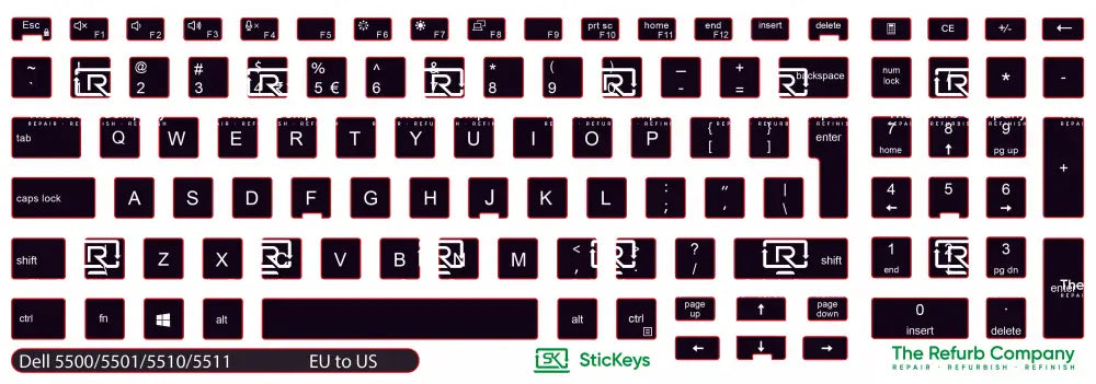 SticKeys® for Dell Latitude 5500,Dell 5501, 5510, 5511