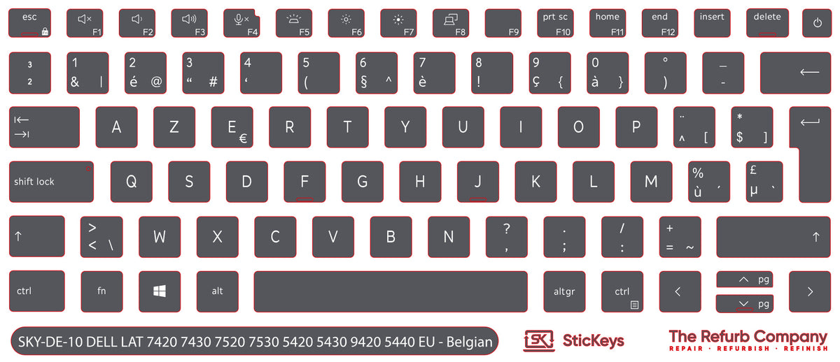 SticKeys for Dell Latitude 5420/5430/5440/7420/7430/7520/7530/9420