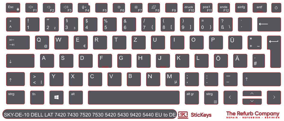 SticKeys for Dell Latitude 5420/5430/5440/7420/7430/7520/7530/9420