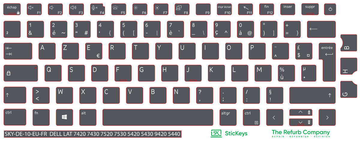 SticKeys for Dell Latitude 5420/5430/5440/7420/7430/7520/7530/9420