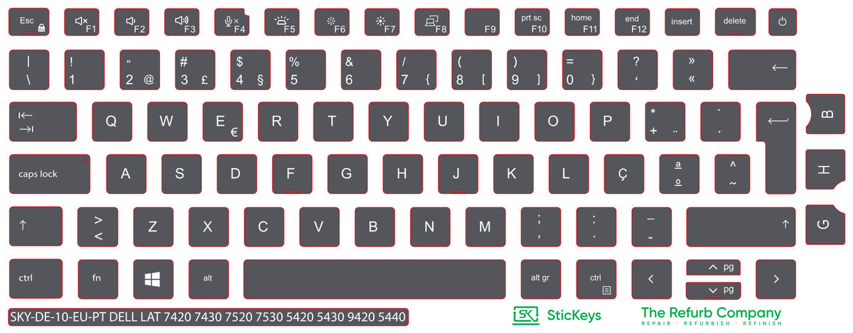 SticKeys for Dell Latitude 5420/5430/5440/7420/7430/7520/7530/9420