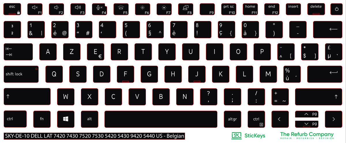 SticKeys for Dell Latitude 5420/5430/5440/7420/7430/7520/7530/9420