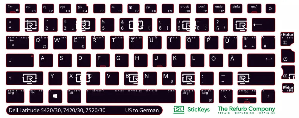 SticKeys® for Dell Latitude 7420, 7430, 7520, 7530, 5420, 5430