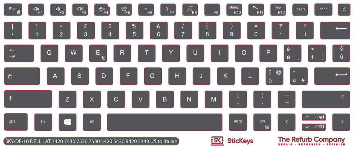 SticKeys for Dell Latitude 5420/5430/5440/7420/7430/7520/7530/9420