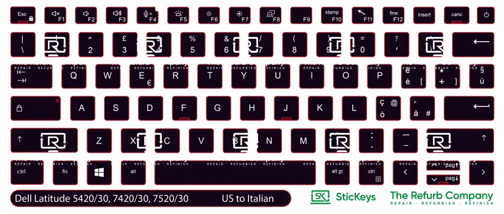 SticKeys® for Dell Latitude 7420, 7430, 7520, 7530, 5420, 5430