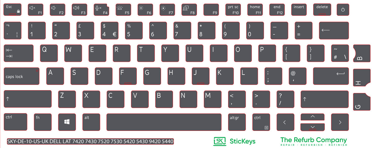 SticKeys for Dell Latitude 5420/5430/5440/7420/7430/7520/7530/9420