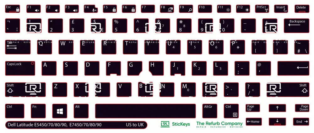 SticKeys® for Dell Latitude E5450, E5470, E5480, E5490, E7450, E7470, E7480, E7490