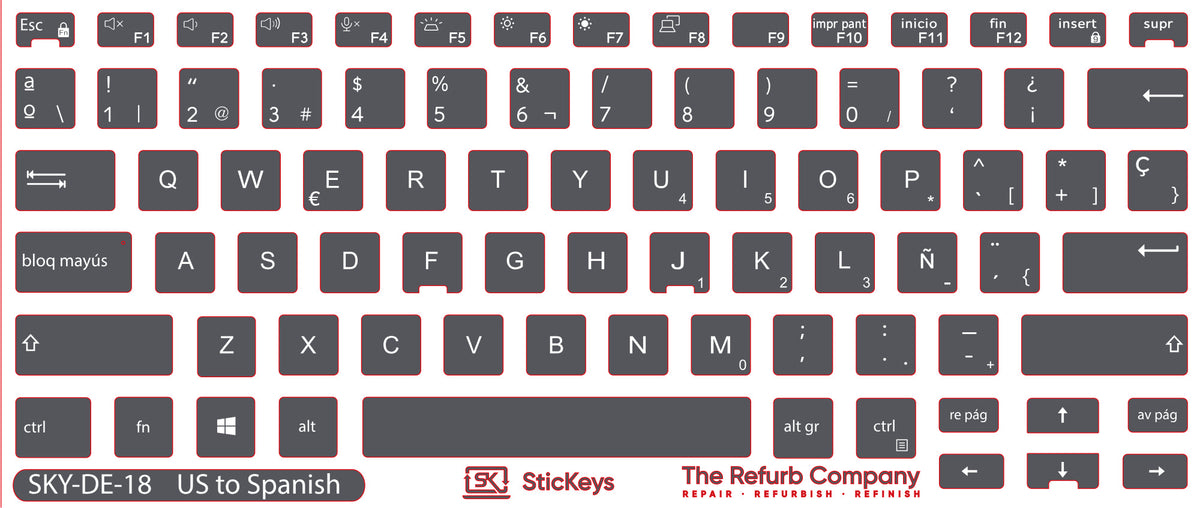 SticKeys for Dell Latitude 5300, 5310, 7300 2in1