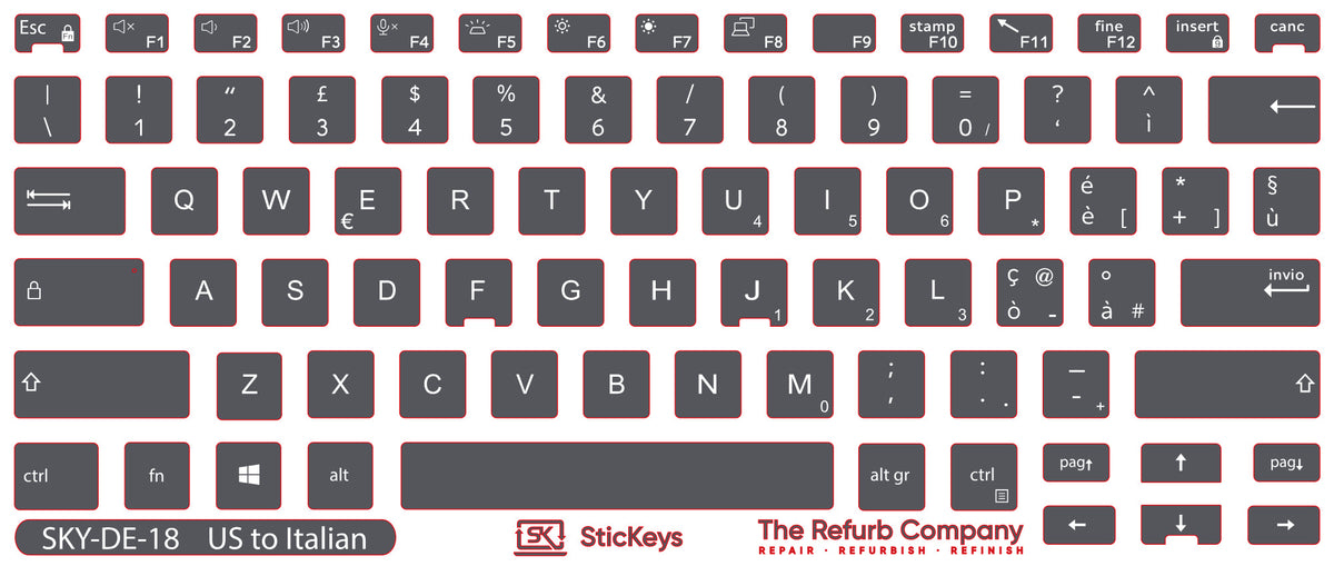 SticKeys for Dell Latitude 5300, 5310, 7300 2in1