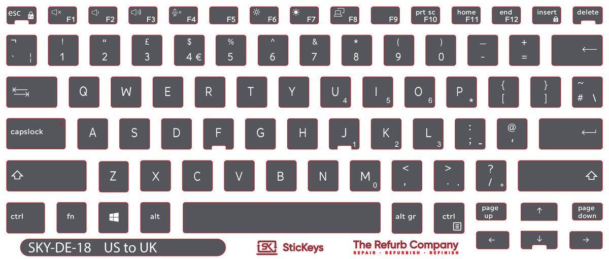 SticKeys for Dell Latitude 5300, 5310, 7300 2in1