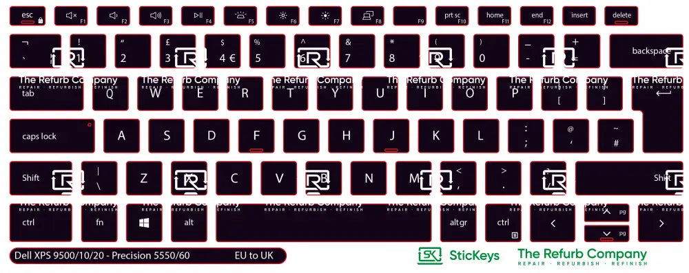 SticKeys® for Dell XPS 9500, 9510, 9520 / Dell Precision 5550, 5560