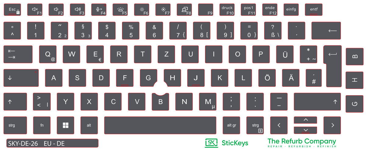 SticKeys for Dell Latitude 5320, 5330, 7320, 7330, 5320 2in1