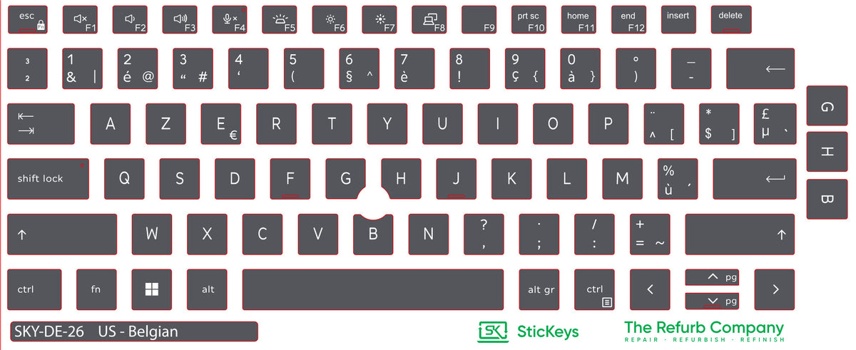 SticKeys for Dell Latitude 5320, 5330, 7320, 7330, 5320 2in1