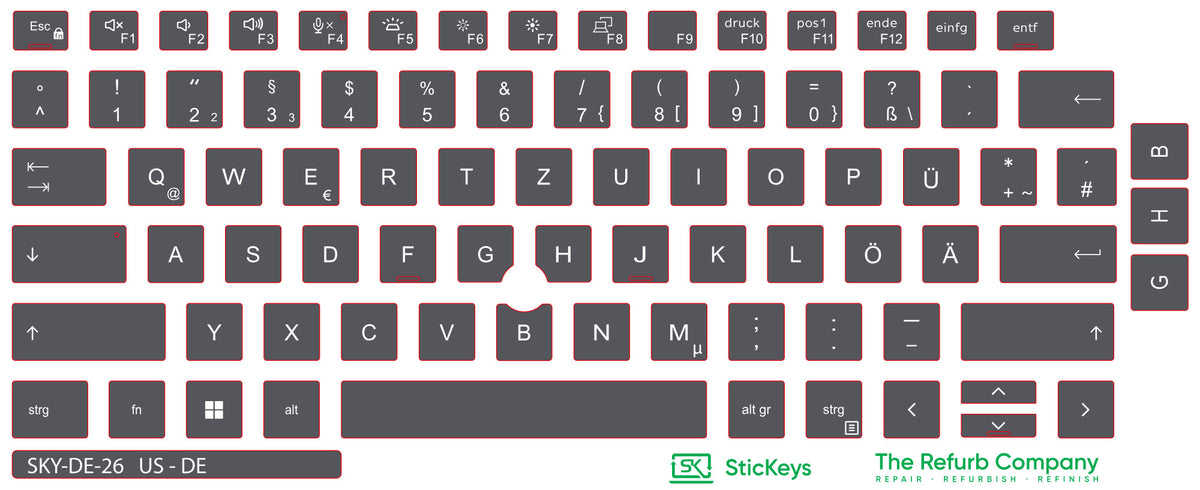 SticKeys for Dell Latitude 5320, 5330, 7320, 7330, 5320 2in1