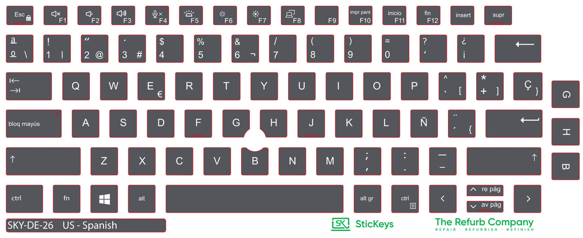SticKeys for Dell Latitude 5320, 5330, 7320, 7330, 5320 2in1
