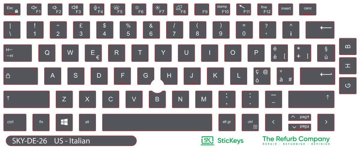 SticKeys for Dell Latitude 5320, 5330, 7320, 7330, 5320 2in1