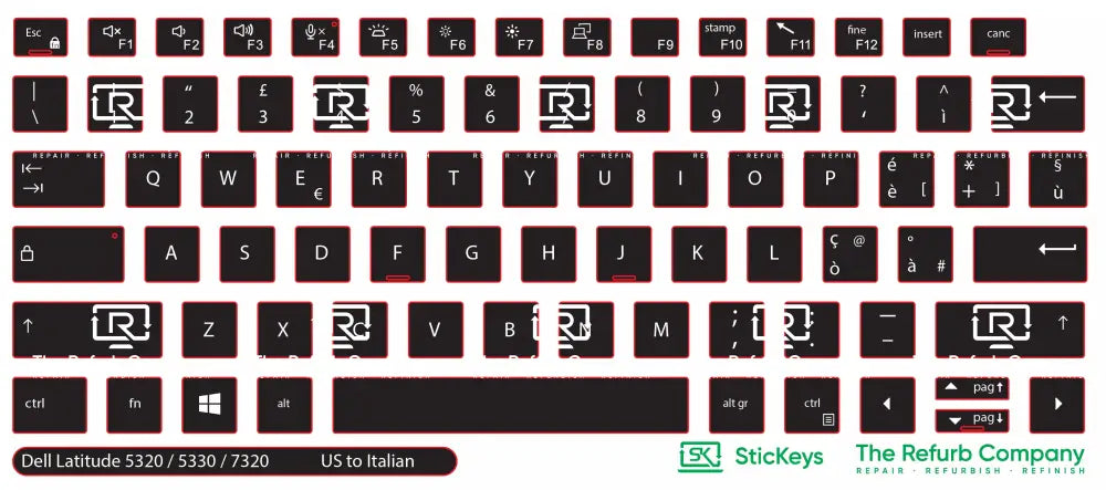 SticKeys® for Dell Latitude 5320, 5330, 7320, 7330, 5320 2in1