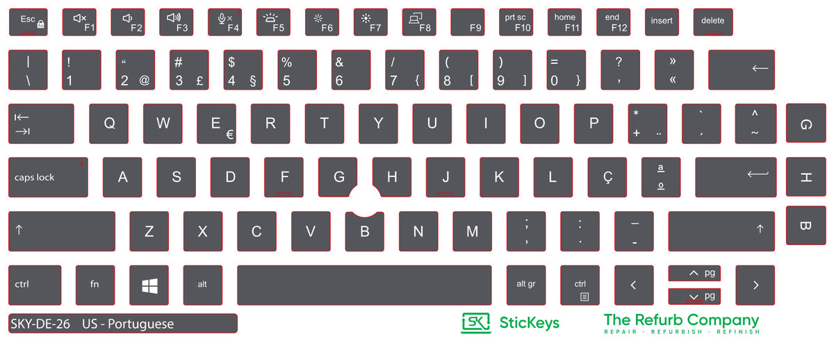 SticKeys for Dell Latitude 5320, 5330, 7320, 7330, 5320 2in1