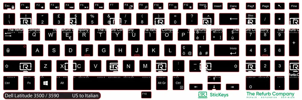 SticKeys® for Dell Latitude 3500, 3590