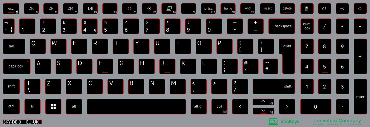 SticKeys for Dell Inspiron 3511, 3515, 5510 / Dell Latitude 3520