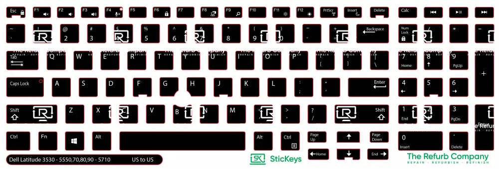 SticKeys® for Dell Latitude 3530, 5550, 5570, 5580, 5590, 5710