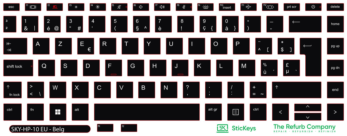 SticKeys for HP EliteBook 640 645 G9, G10 / ProBook 440 G8, G9, G10 / ProBook 445 G8, G9, G10