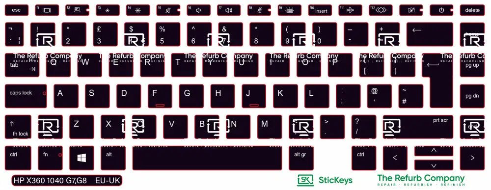 SticKeys® for HP Elitebook 1040 G7, G8 / X360 1040 G7, G8