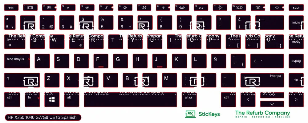 SticKeys® for HP Elitebook 1040 G7, G8 / X360 1040 G7, G8