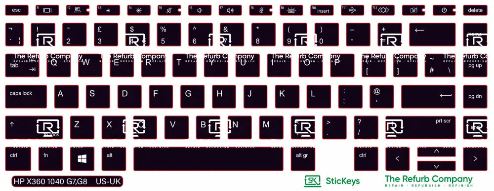 SticKeys® for HP Elitebook 1040 G7, G8 / X360 1040 G7, G8