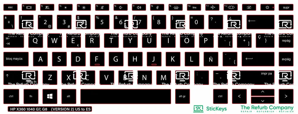 SticKeys® for HP Elitebook 1040 G7, G8 / X360 1040 G7, G8