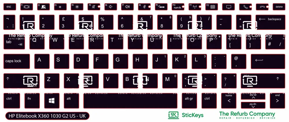 SticKeys® for HP Elitebook X360 1030 G2, G3, G4