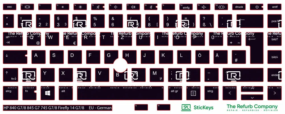SticKeys® for HP Elitebook 745 G7,745 G8, 840 G7, 840 G8, 845 G7 - HP Firefly 14 G7