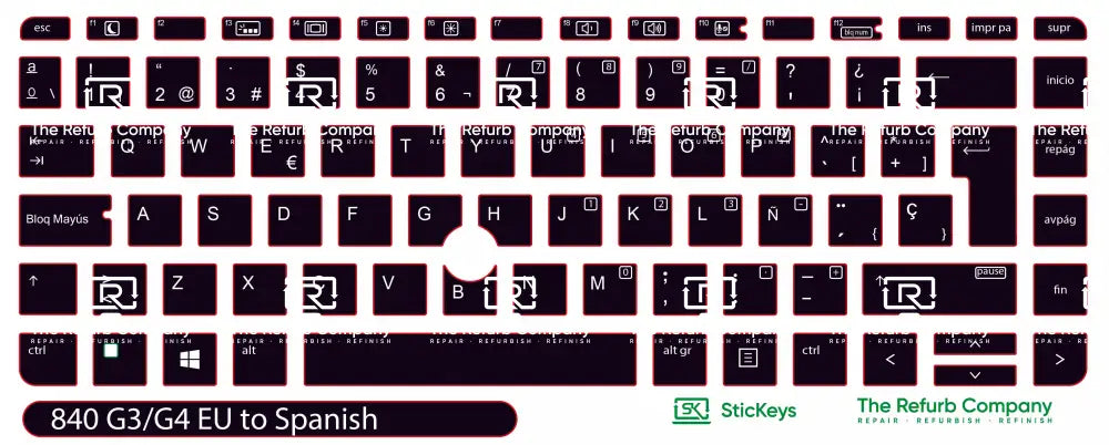 SticKeys® for HP Elitebook 840 G3, G4 / HP Probook 640 G2, G3