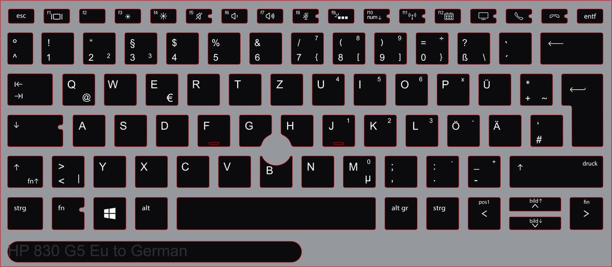SticKeys for HP EliteBook 830 G5, G6 / 735 G6