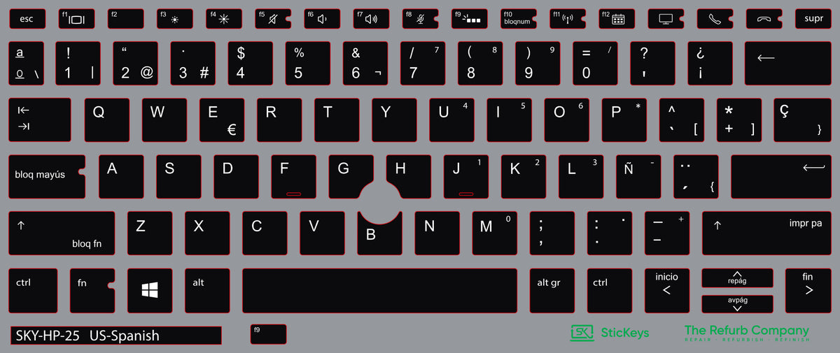 SticKeys for HP EliteBook 830 G5, G6 / 735 G6
