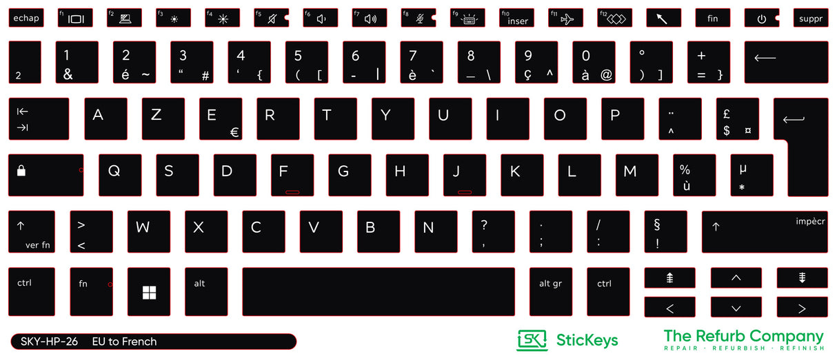 SticKeys for HP EliteBook 840 845 G9, G10 / x360 1040 G9, G10 / x360 830 G10 2-in-1