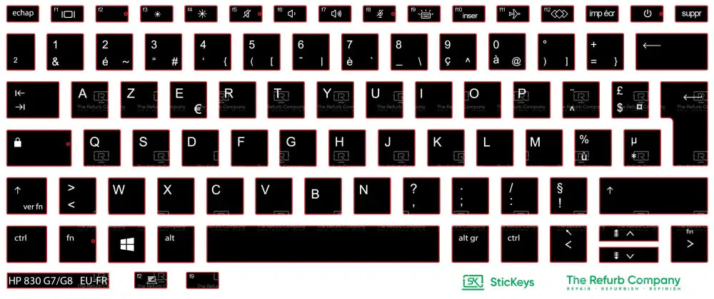 SticKeys® for HP Elitebook 830 G7, G8 / HP Pro X360 435 G10 / HP x360 830 G7/G8