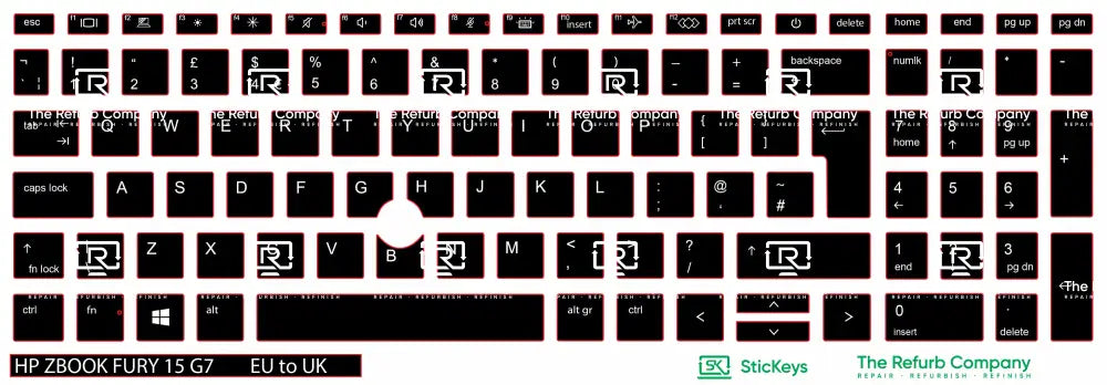 SticKeys® for HP Zbook Fury 15 G7 / ZBook Power G7, G8