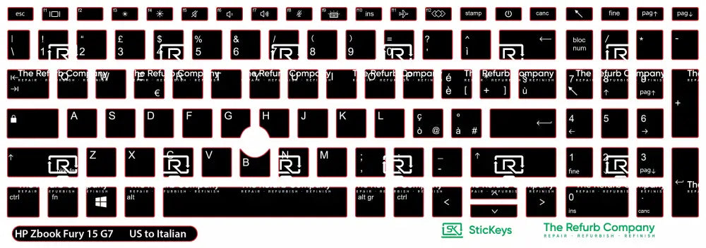 SticKeys® for HP Zbook Fury 15 G7 / ZBook Power G7, G8