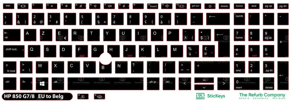 SticKeys® for HP Elitebook 850 G7, G8