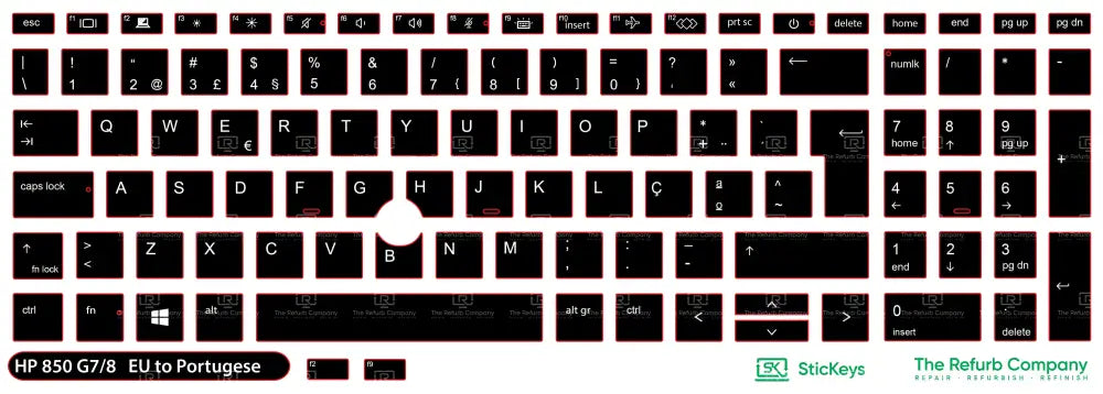 SticKeys® for HP Elitebook 850 G7, G8