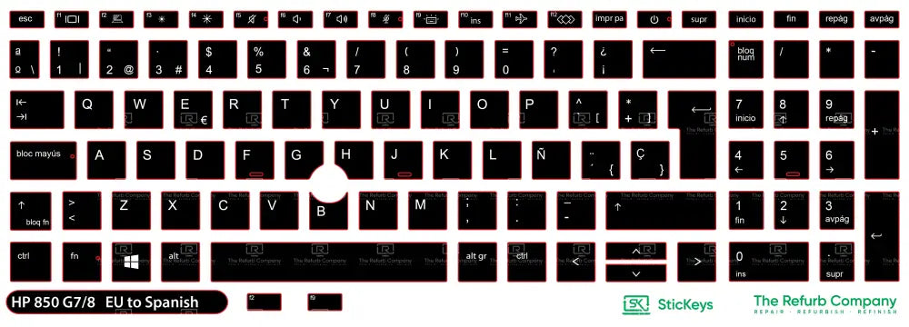SticKeys® for HP Elitebook 850 G7, G8