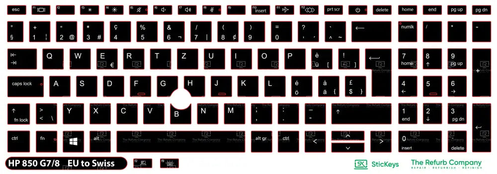 SticKeys® for HP Elitebook 850 G7, G8