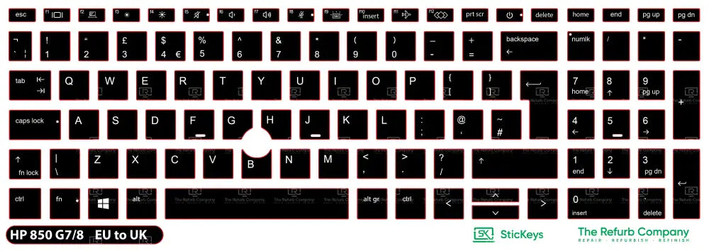 SticKeys® for HP Elitebook 850 G7, G8