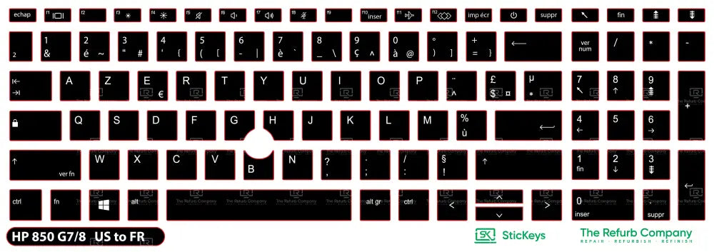 SticKeys® for HP Elitebook 850 G7, G8