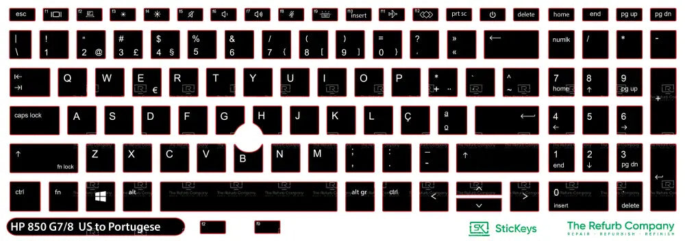 SticKeys® for HP Elitebook 850 G7, G8
